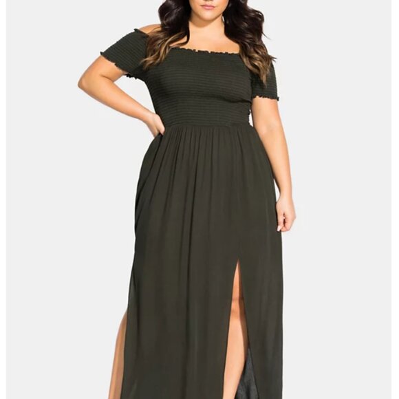 City Chic | Trendy Plus Size Smocked Maxi Dress - Picture 1 of 8